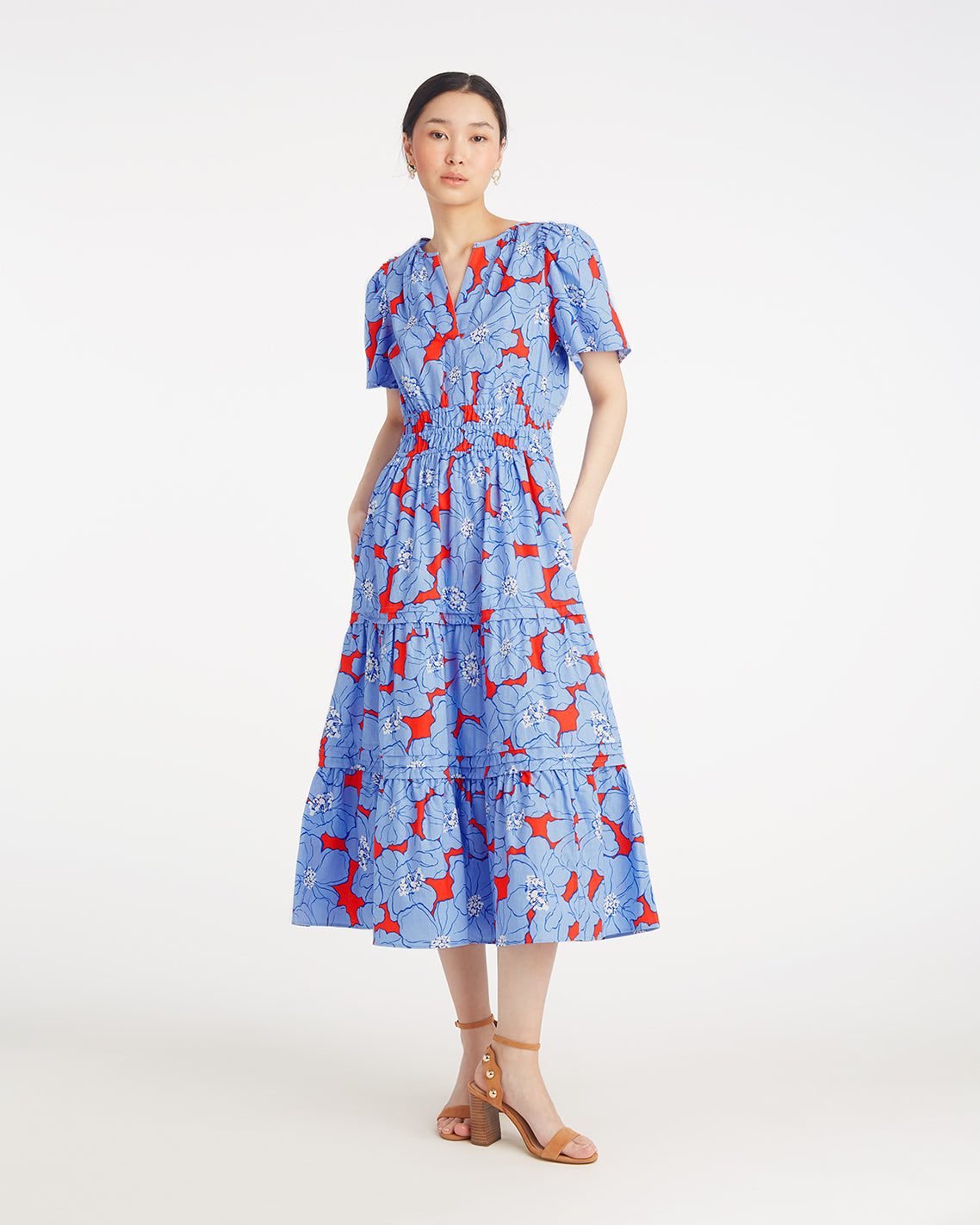 Hollie Midi Dress in Floating Floral Floating Floral - Draper James