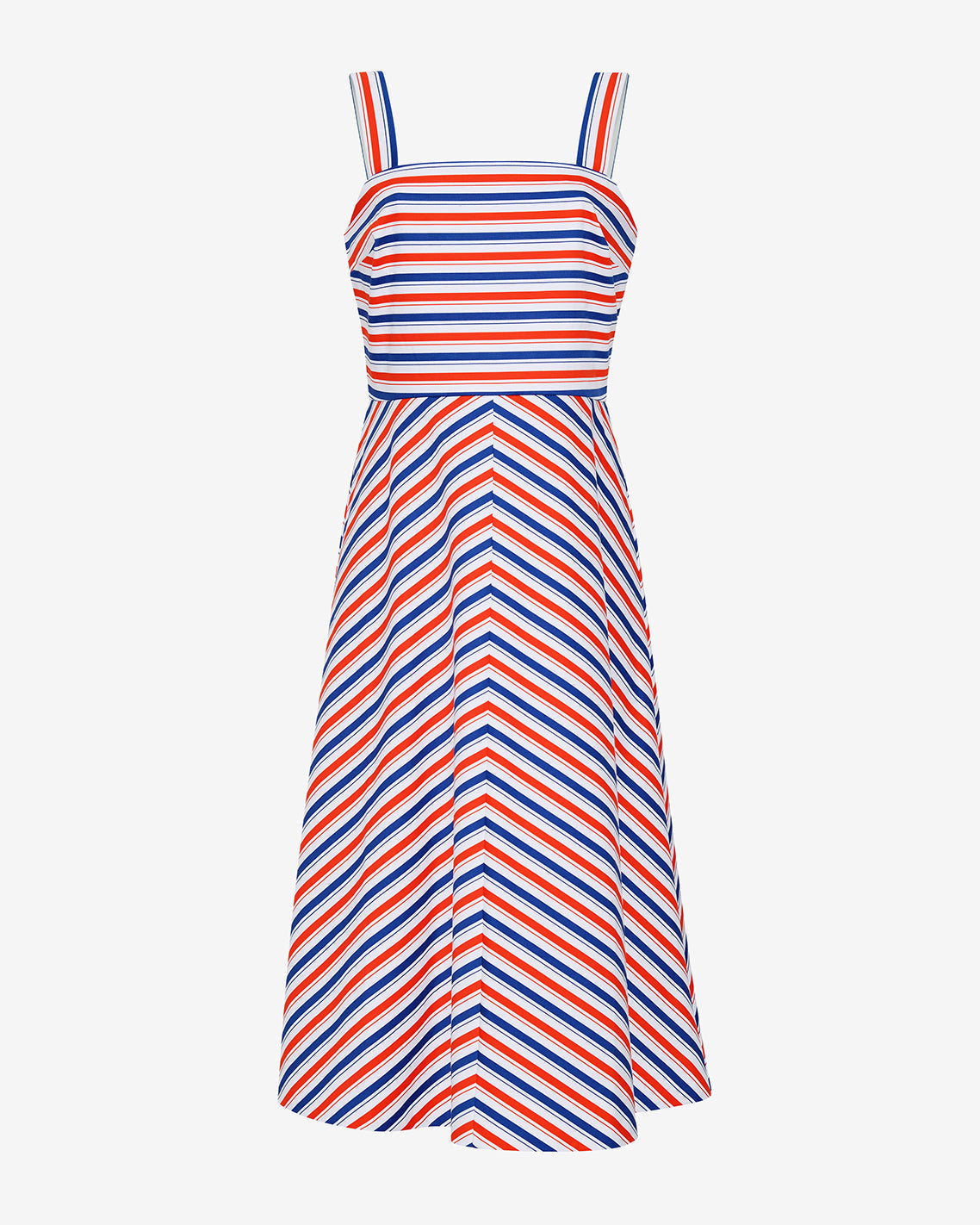 Angela Love Circle Midi Dress in Americana Stripes Americana Stripe - Draper James
