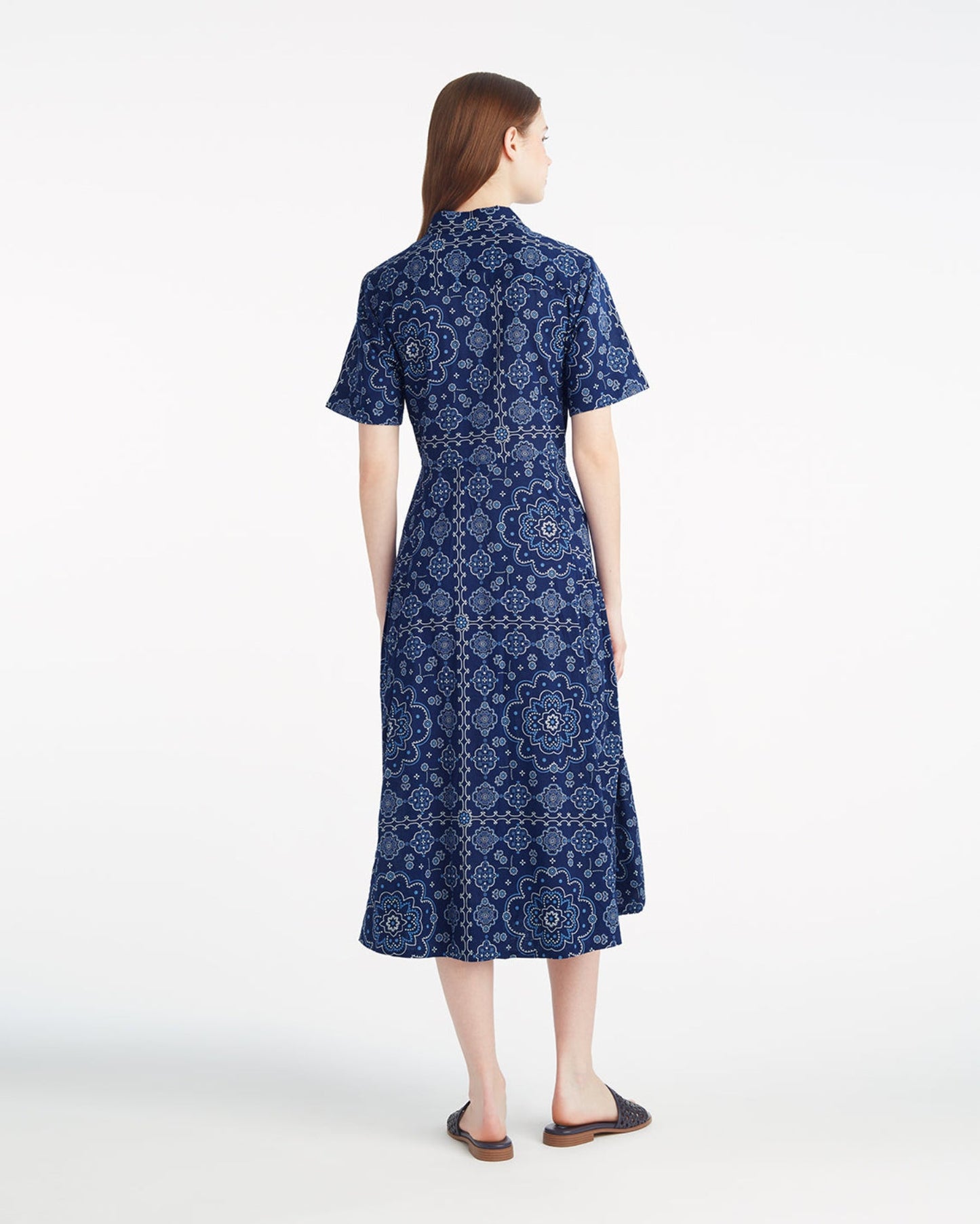 Riley Midi Shirtdress in Bandana Blue Bandana Blue - Draper James