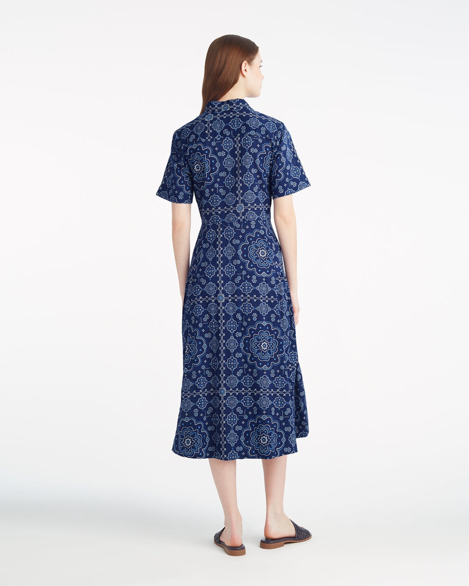 Riley Midi Shirtdress in Bandana Blue Bandana Blue - Draper James