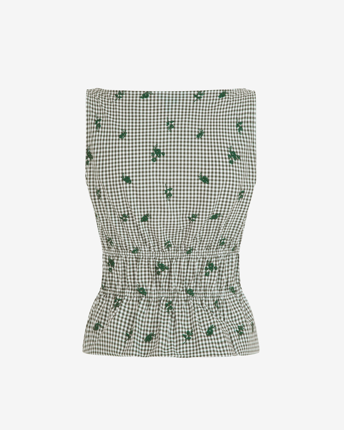 Sleeveless Top in Green Gingham Green Multi - Draper James