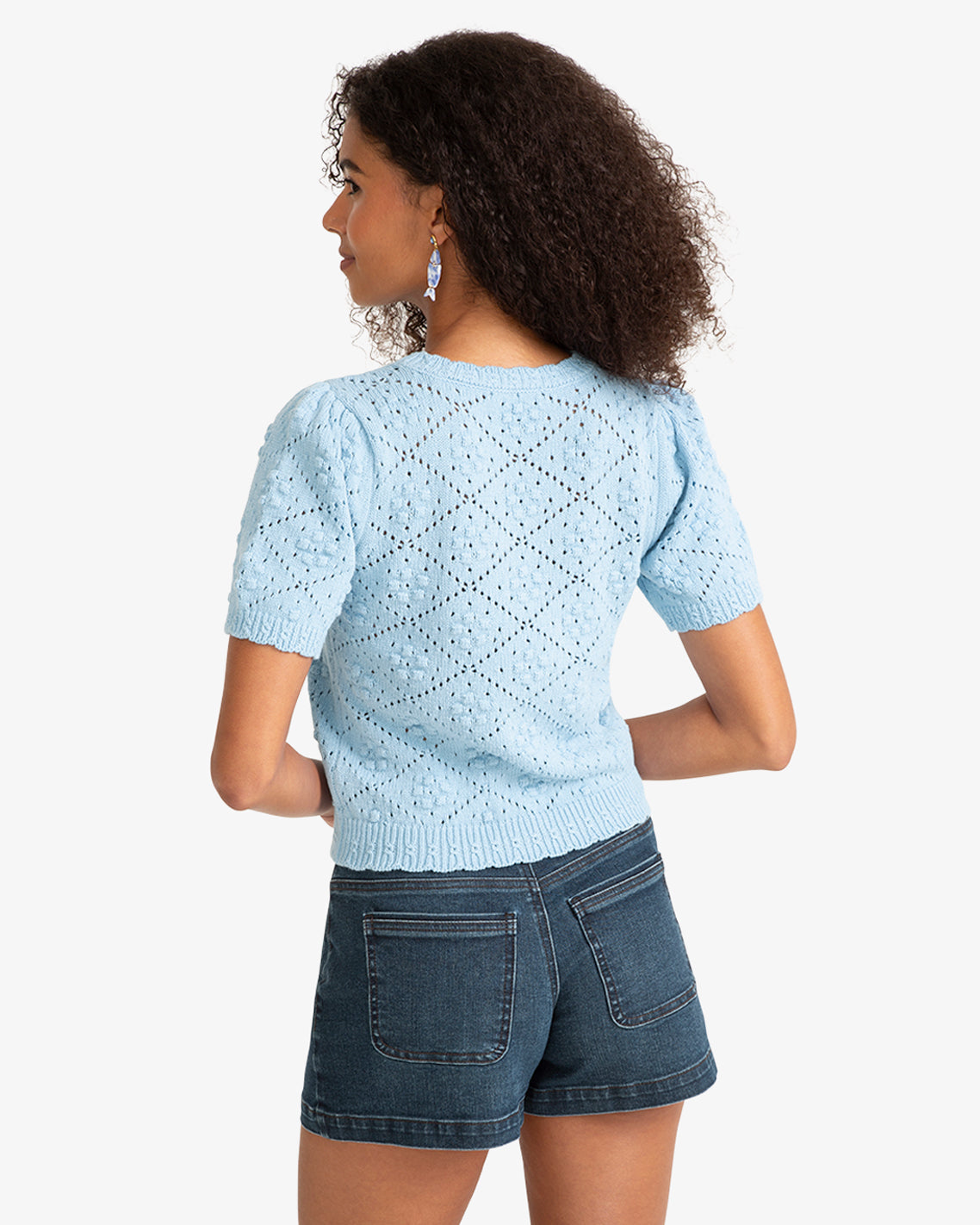 Short Sleeve Knit Powder Blue - Draper James