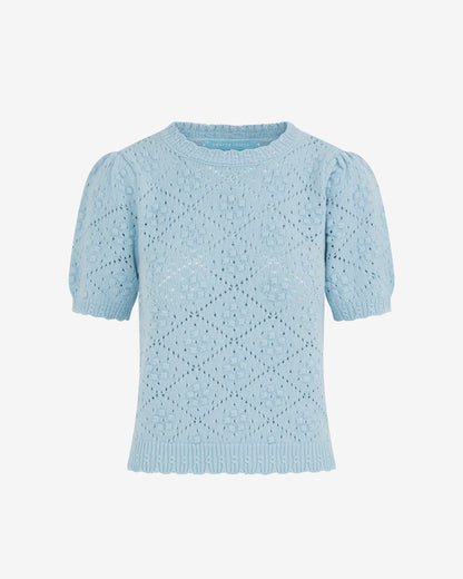 Short Sleeve Knit Powder Blue - Draper James
