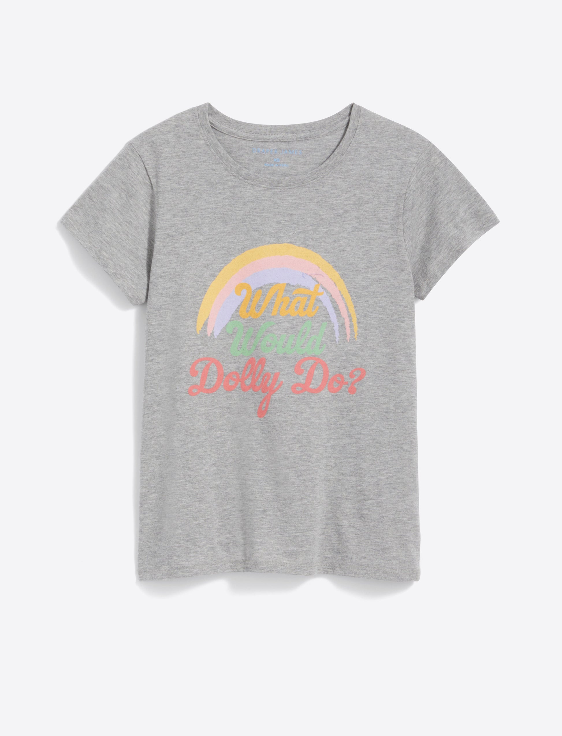 WWDD Rainbow T-Shirt – What Would Dolly Do Grey - Draper James