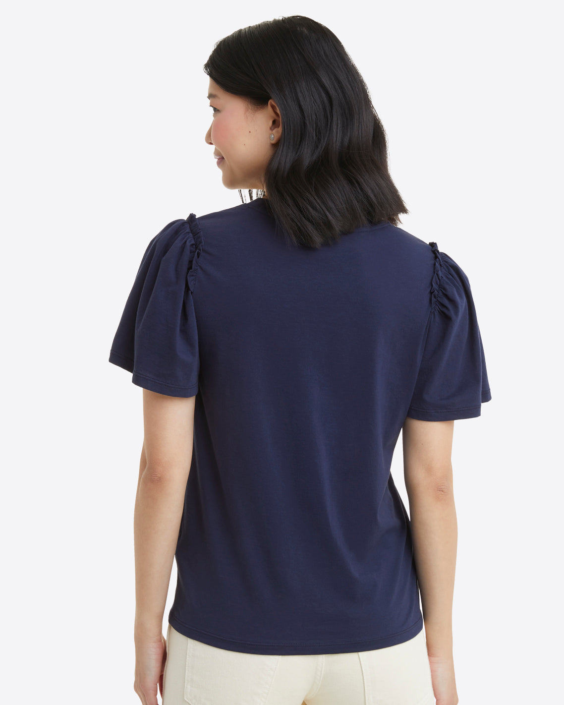 Short Sleeve Easy Knit Top in Navy Nassau Navy - Draper James