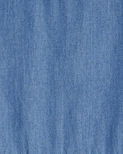 Heidi V-Neck Top in Chambray Medium Wash - Draper James