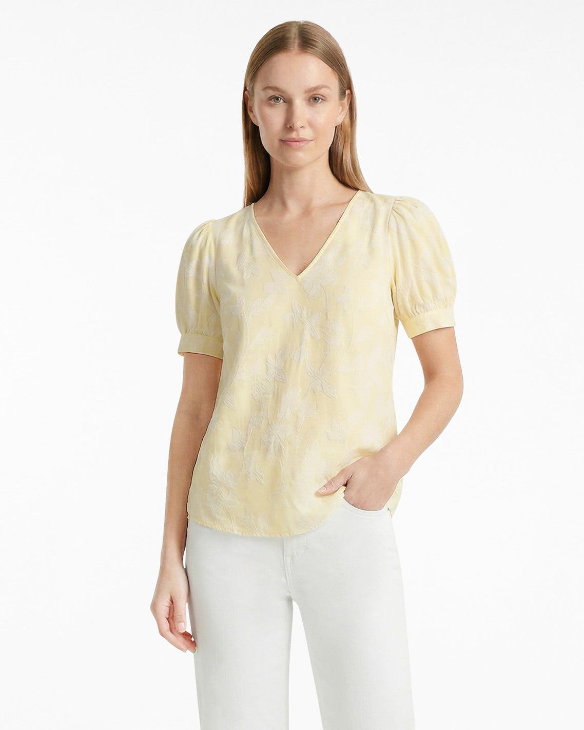 Striped Fil Coupe Heidi Top Yellow - Draper James