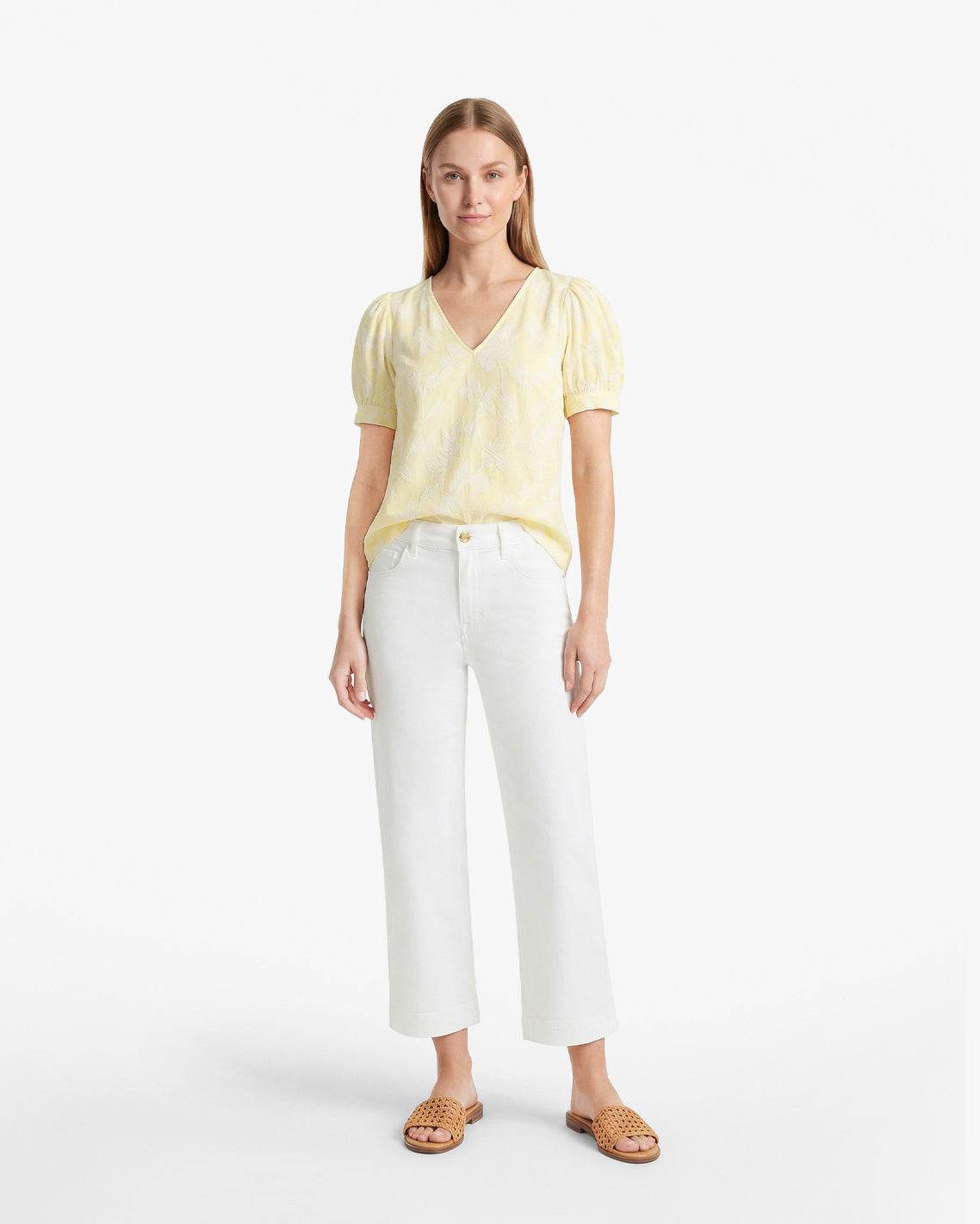 Striped Fil Coupe Heidi Top Yellow - Draper James