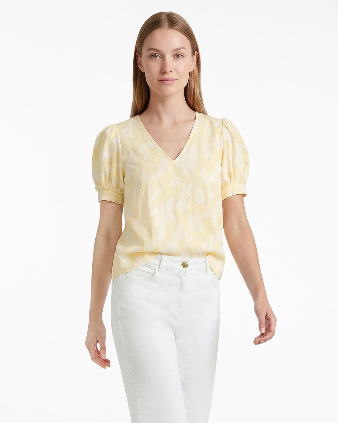Striped Fil Coupe Heidi Top Yellow - Draper James