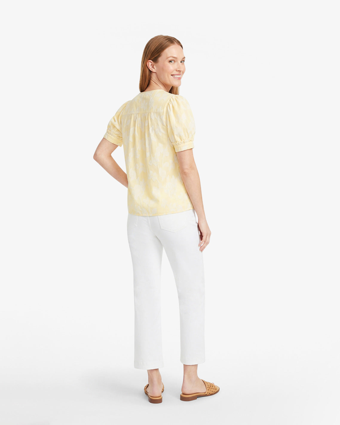 Striped Fil Coupe Heidi Top Yellow - Draper James
