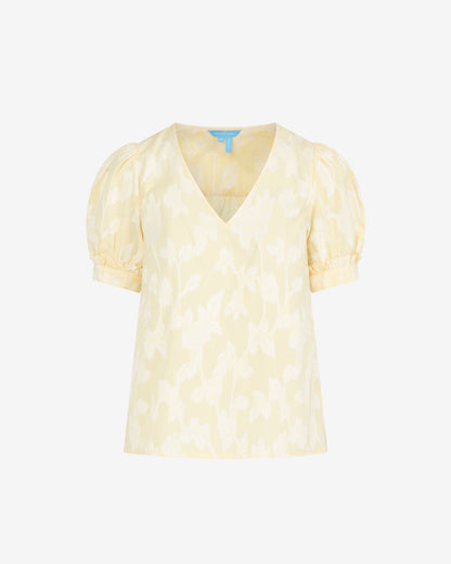 Striped Fil Coupe Heidi Top Yellow - Draper James