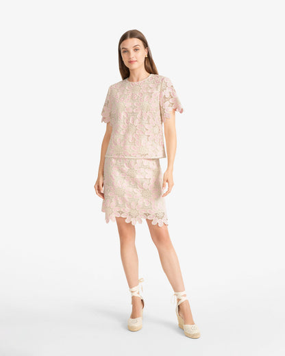 Fauxchet Top Pink Multi - Draper James