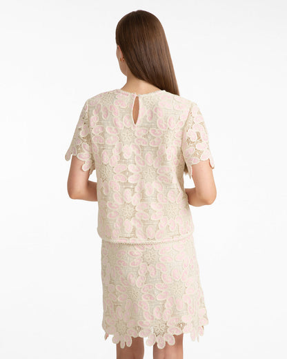 Fauxchet Top Pink Multi - Draper James