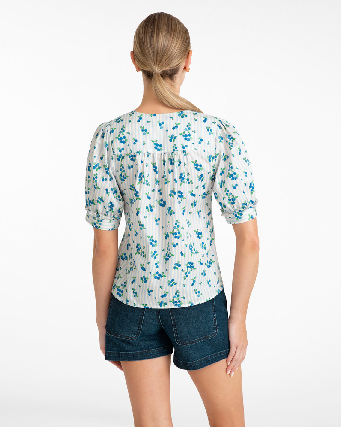 Heidi Top | Women's Blouses & Tops by Draper James Blue Multi - Draper James