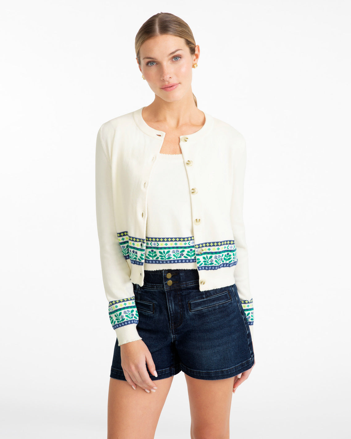 Printed Knit Tank | Women's Tank Tops by Draper James Blue Multi - Draper James