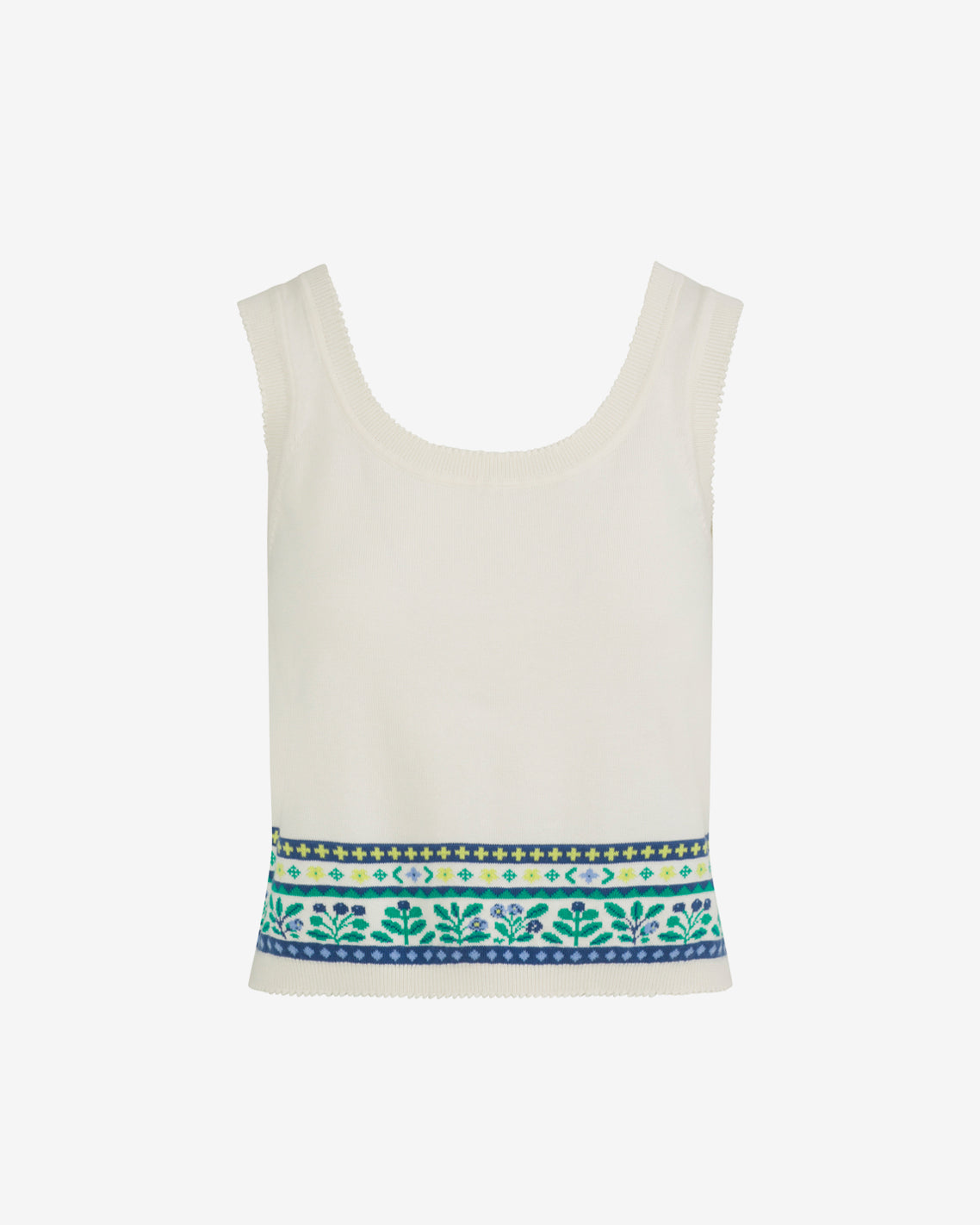 Printed Knit Tank | Women's Tank Tops by Draper James Blue Multi - Draper James