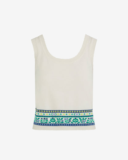 Printed Knit Tank | Women's Tank Tops by Draper James Blue Multi - Draper James
