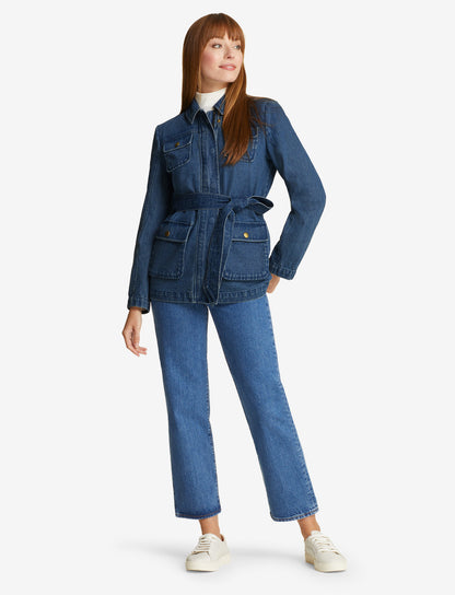 Field Jacket in Dark Wash Denim Dark Wash - Draper James