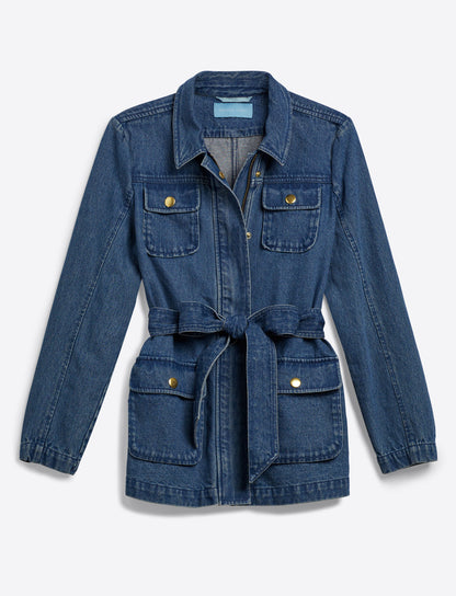 Field Jacket in Dark Wash Denim Dark Wash - Draper James