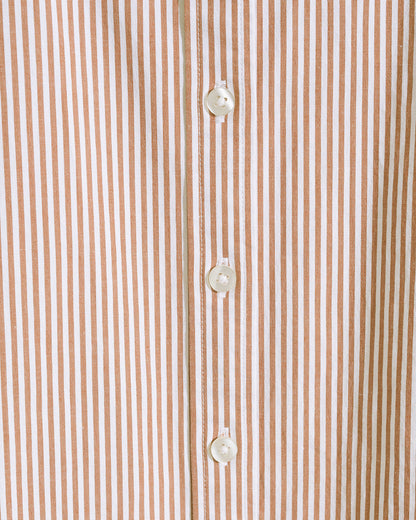 Long-Sleeve Button Down in Rust Stripe Rust - Draper James