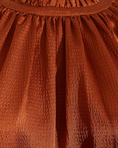 Long-Sleeve Top in Gingerbread Brown - Draper James