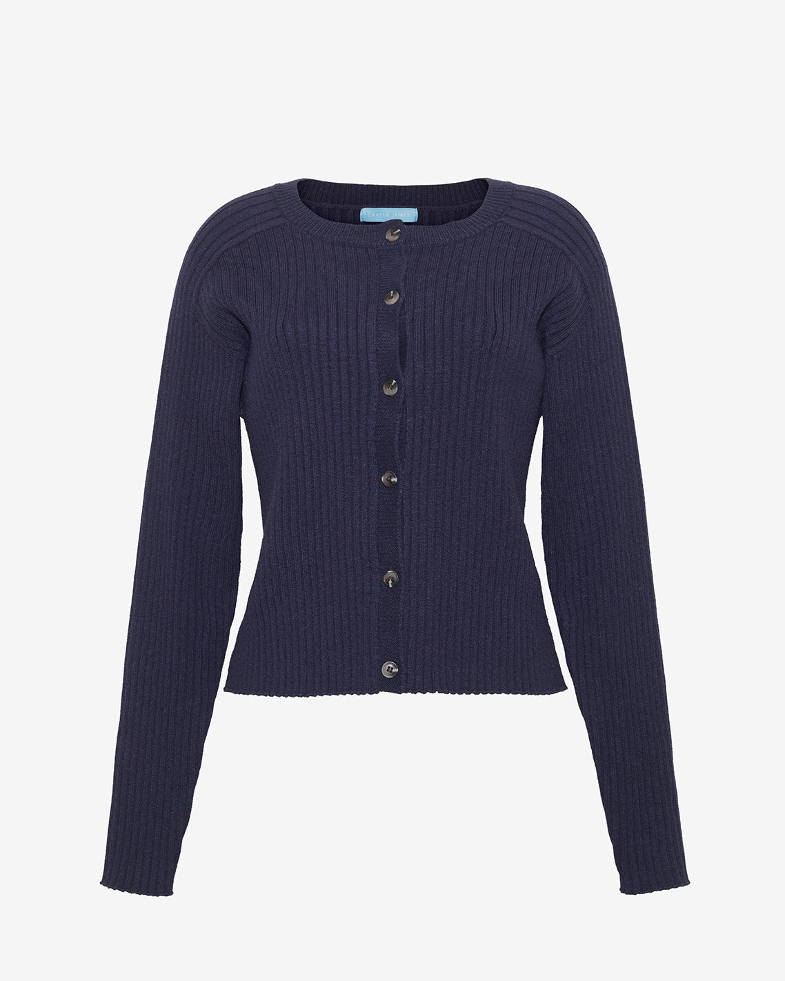 Luxe Cropped Rib Cardigan – Classic Nassau Navy - Draper James