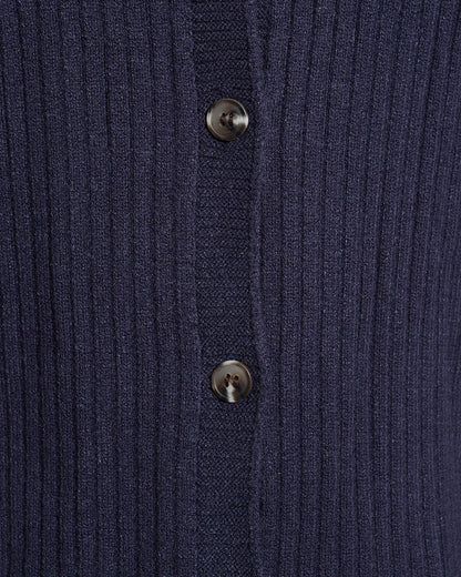 Luxe Cropped Rib Cardigan – Classic Nassau Navy - Draper James