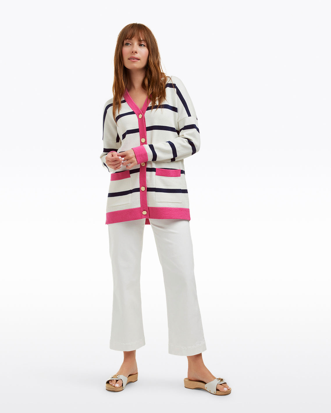 Cassadee Cardigan Magnolia White - Draper James