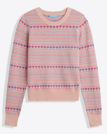 Fairisle Crewneck Sweater Pink Multi - Draper James