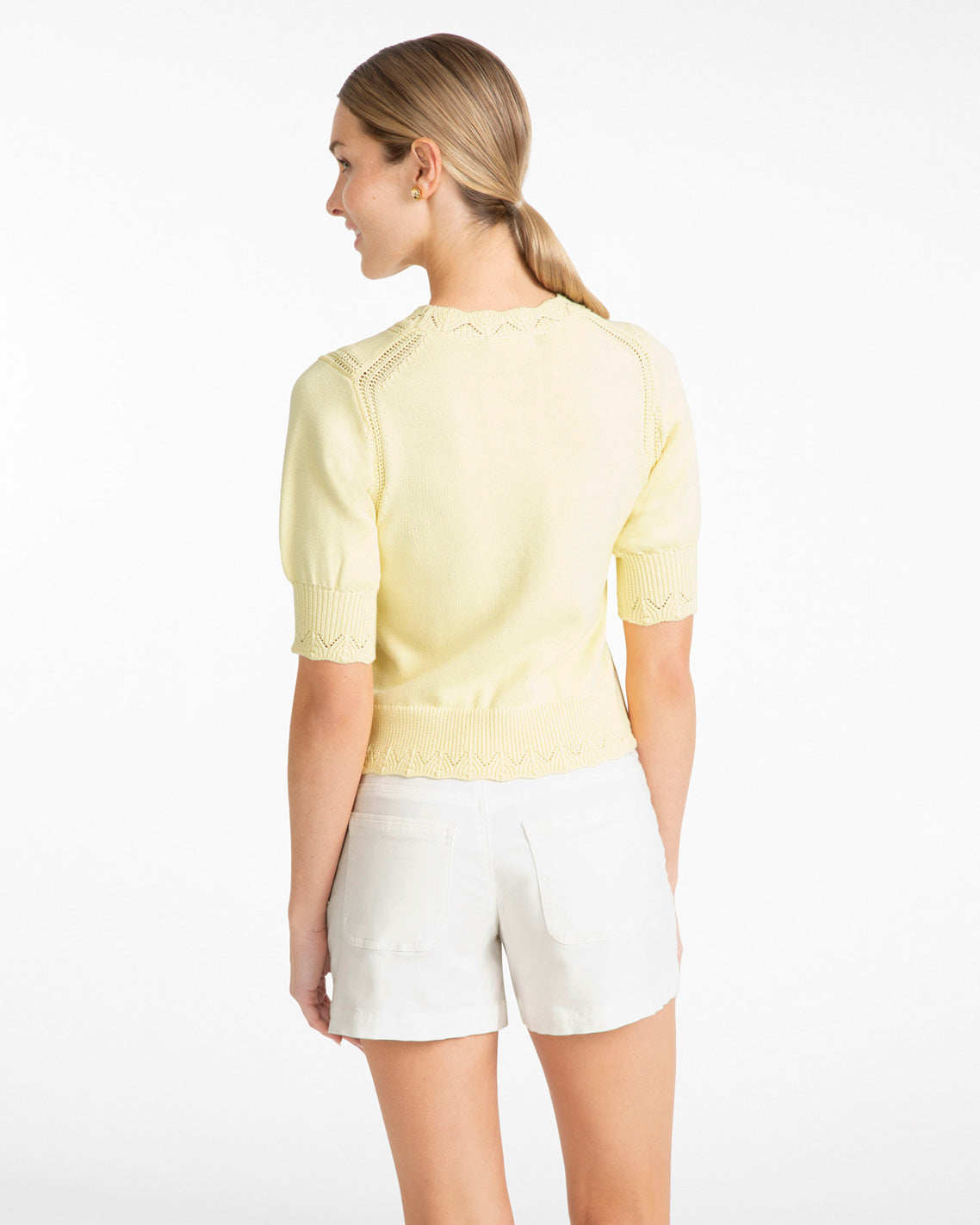 Spring Sweater in Flan Yellow - Draper James
