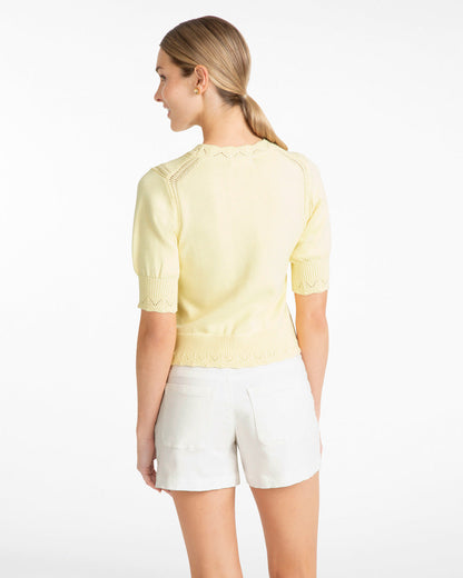 Spring Sweater in Flan Yellow - Draper James