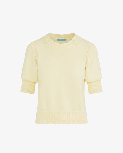 Spring Sweater in Flan Yellow - Draper James