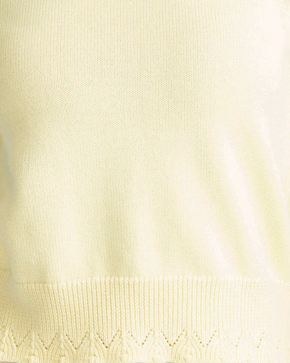 Spring Sweater in Flan Yellow - Draper James