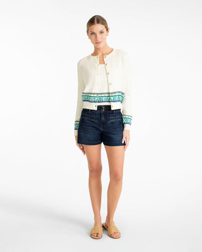 Printed Cardigan | Women's Knit Cardigans by Draper James Blue Multi - Draper James