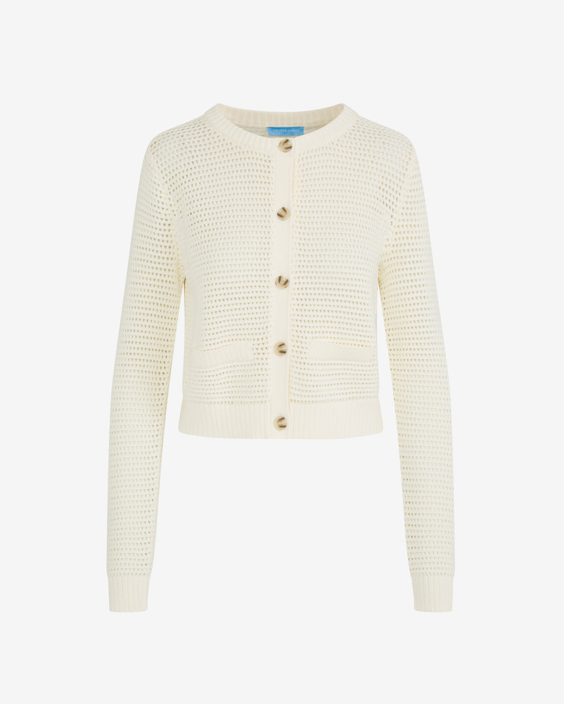 Open Weave Cardigan Beige - Draper James