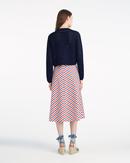 Crochet Sweater Cardigan in Nassau Navy Nassau Navy - Draper James