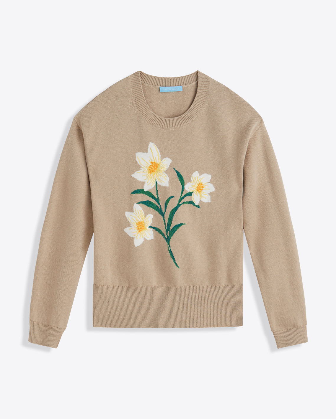 Daffodil Crewneck Sweater Brown - Draper James