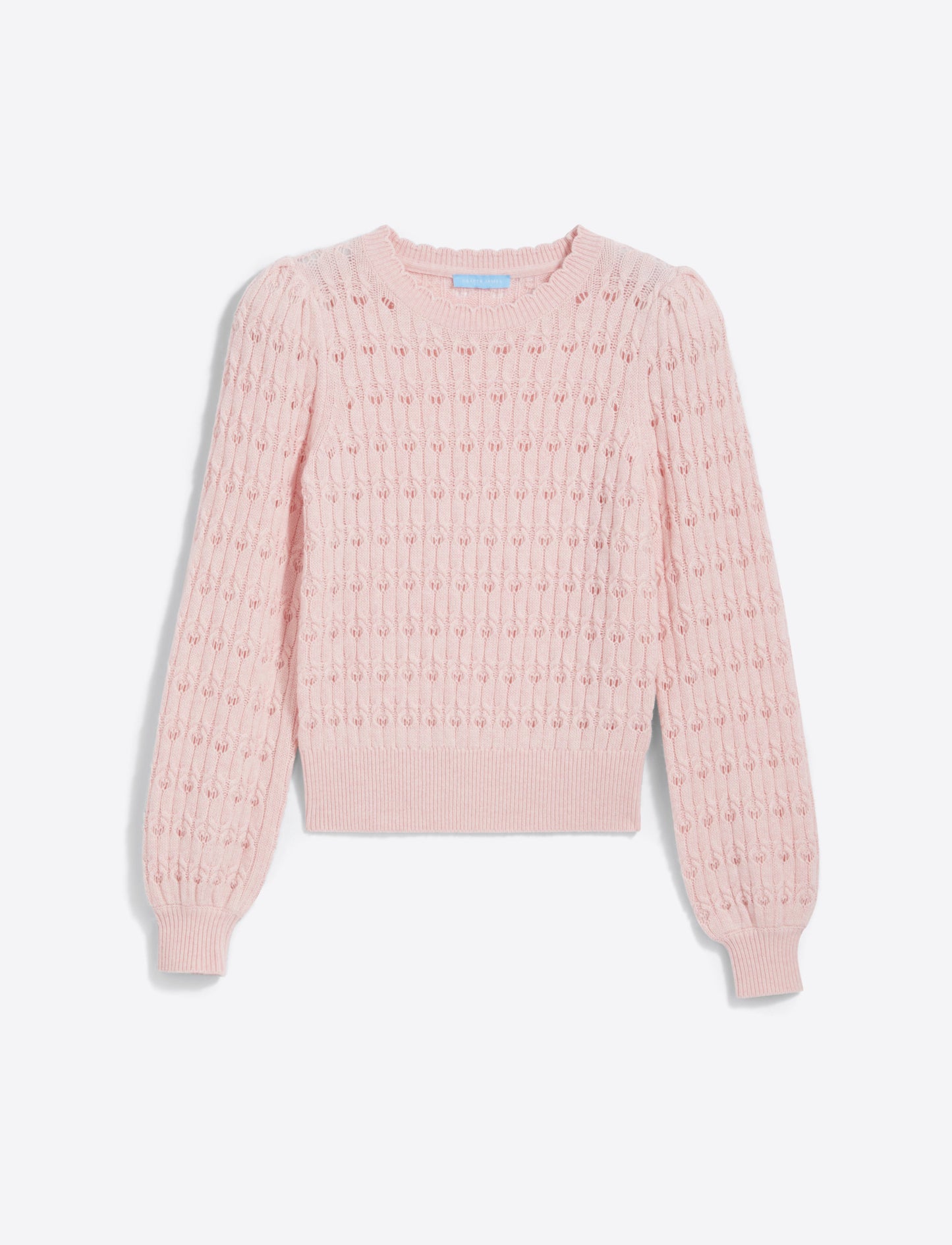 Puff Sleeve Sweater in Pointelle Knit Orchid Pink - Draper James