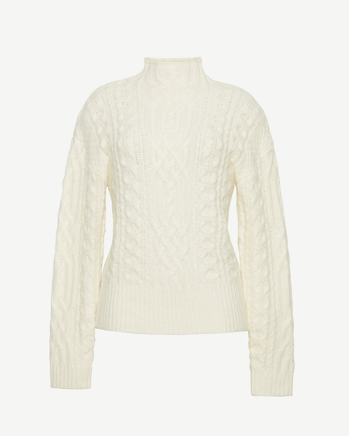 Oversized Cable Funnel Neck Sweater – Alternate Gardenia - Draper James