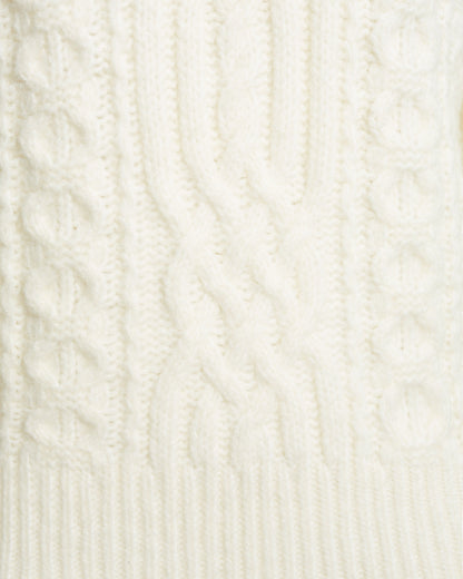 Oversized Cable Funnel Neck Sweater – Alternate Gardenia - Draper James
