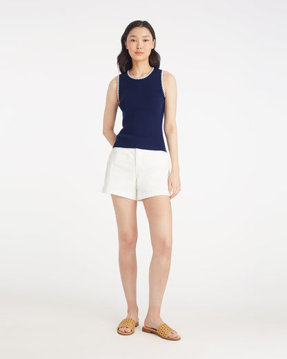 Sweater Tank | Women's Sleeveless Knit Tops Nassau Navy - Draper James