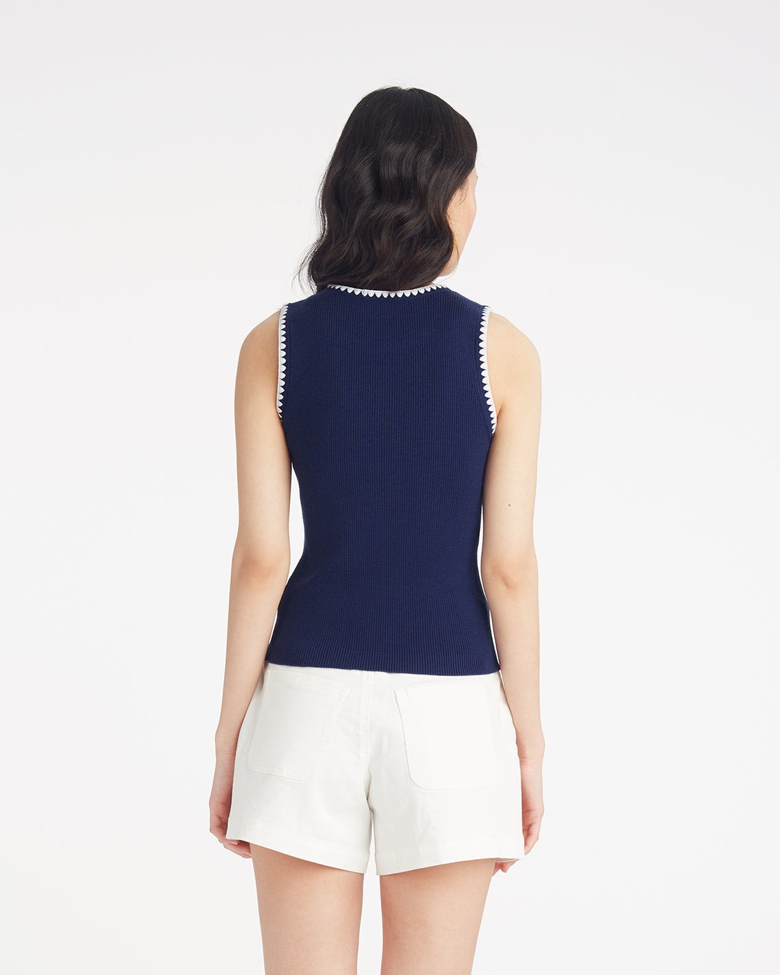 Sweater Tank | Women's Sleeveless Knit Tops Nassau Navy - Draper James