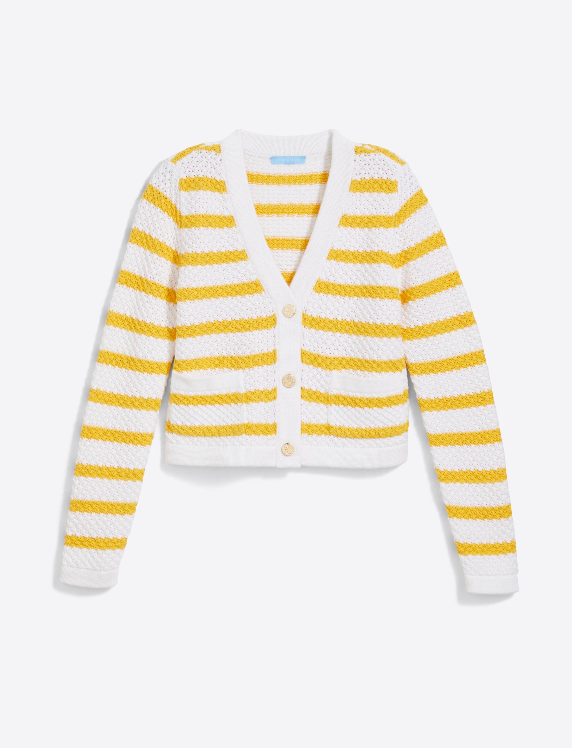 Rita V-Neck Cardigan in Cotton Magnolia White - Draper James