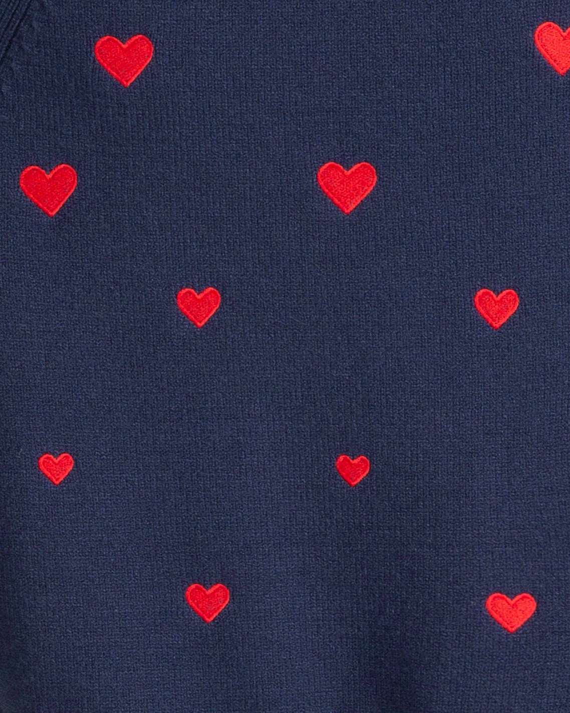 Ditsy Heart Crewneck Sweater Nassau Navy Multi - Draper James