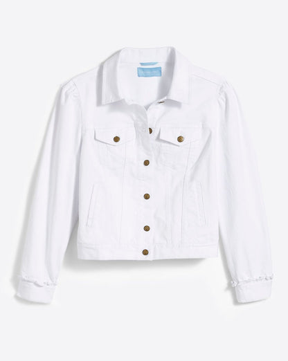 White Denim Jacket Magnolia White - Draper James