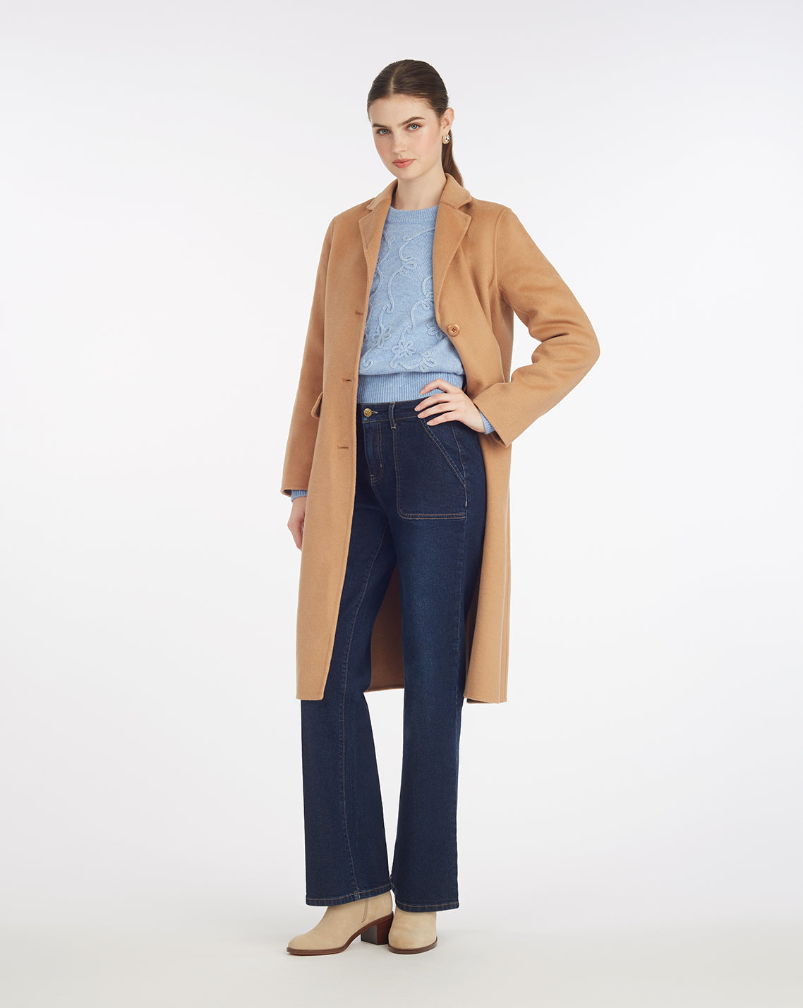 Woods Coat in Camel Camel - Draper James