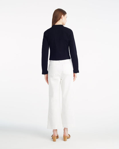 Ruffle Denim Jacket – Light Wash Belle Meade Black - Draper James