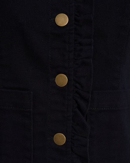Ruffle Denim Jacket – Light Wash Belle Meade Black - Draper James