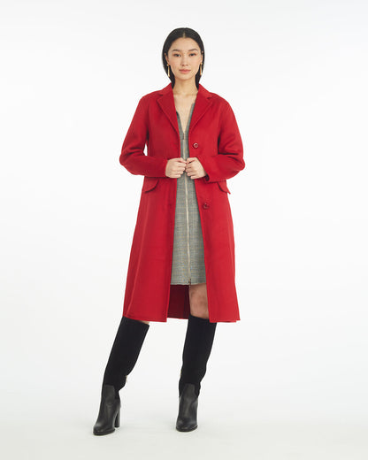 Woods Coat in Red Red - Draper James