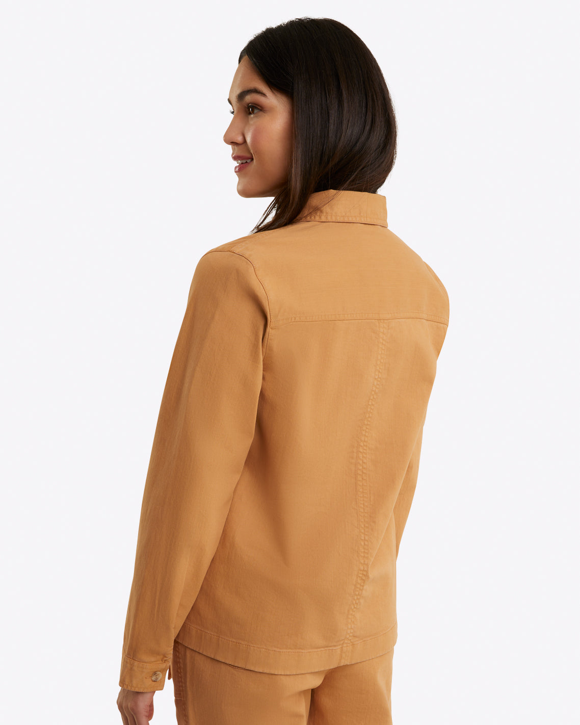 Utility Jacket in Cotton Twill Camel - Draper James